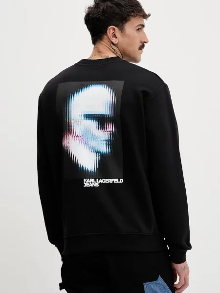 Geacă de blugi Karl Lagerfeld Jeans negru
