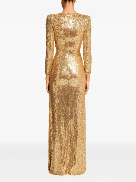 Rochie Jenny Packham cu paiete de costum auriu