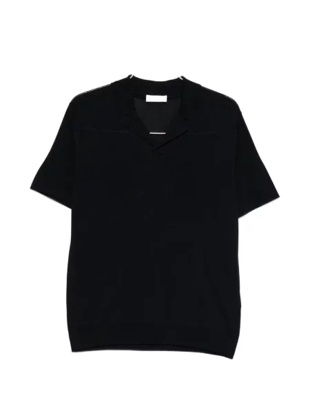 Tricou cu decolteu în v Roberto Collina cu decolteu în V albastru