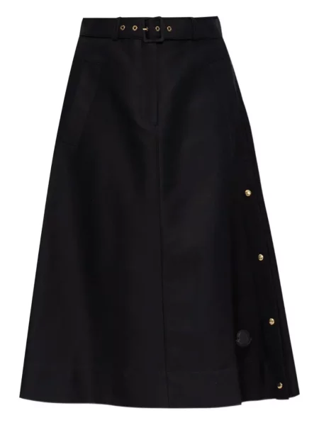 Fustă midi Moncler până la genunchi negru