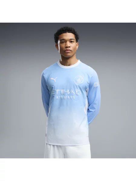 PUMA autentyczna koszulka domowa z długim rękawem Manchester City Akcesoria S niebieski