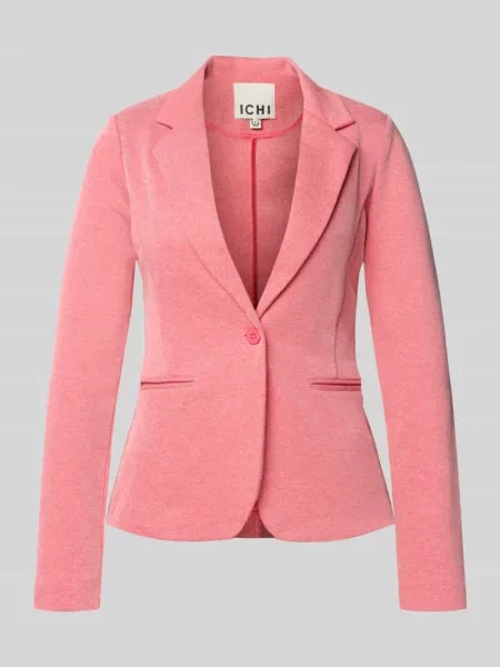 Żakiet o kroju regular fit z kołnierzem z połami model ‘Kate’ Ichi różowa