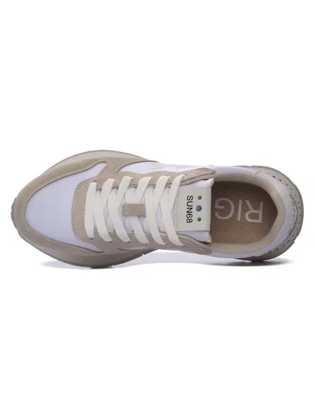Pantofi Sun68 cu tepi alb