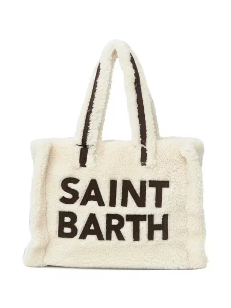 Ursuleț de pluș geantă shopper Mc2 Saint Barth cu autograf