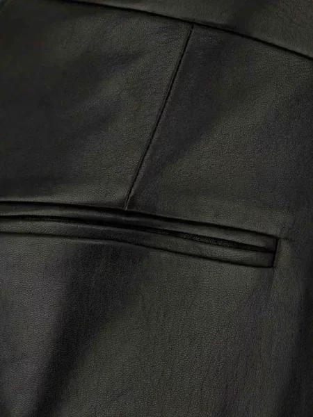 Pantaloni Alberta Ferretti din piele negru