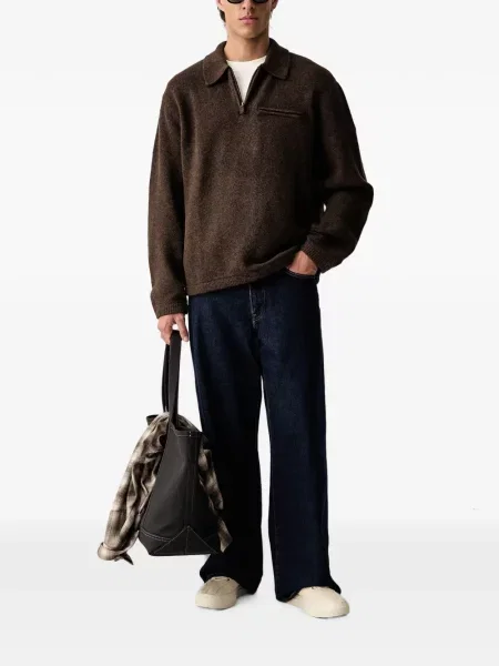 Blugi cu picior larg Levi's® din piele cu cordon cu talie înaltă albastru