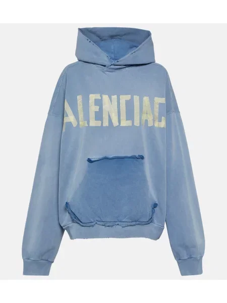 Top Balenciaga polarowy niebieski