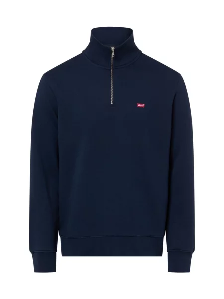 Bluza z kołnierzem o kroju regular fit z czystej bawełny Levi's granatowa