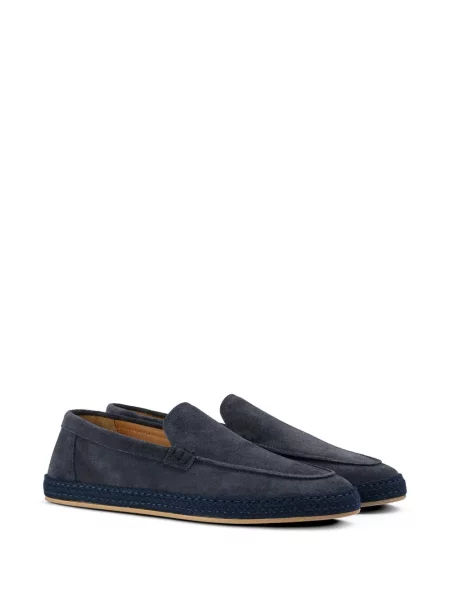 Espadrile Doucal's din piele de căprioară țesuți albastru