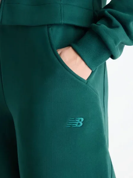 Флисовые спортивные штаны New Balance зеленые