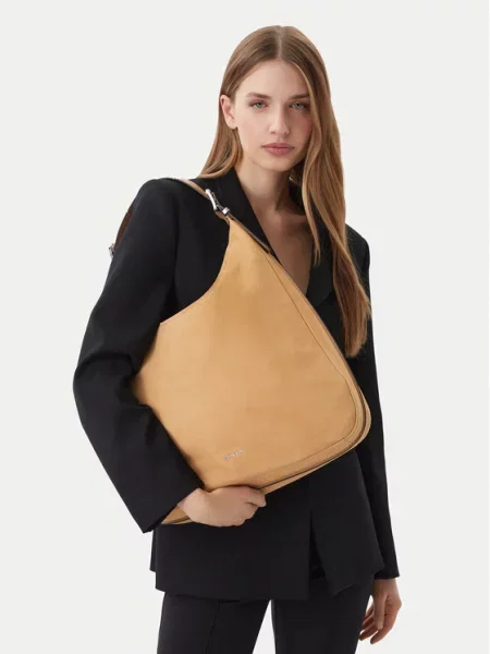 MICHAEL Michael Kors Kabelka na rameno brokátová hnedá