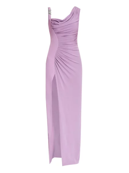 Rochie midi Versace drapată până la genunchi de costum violet