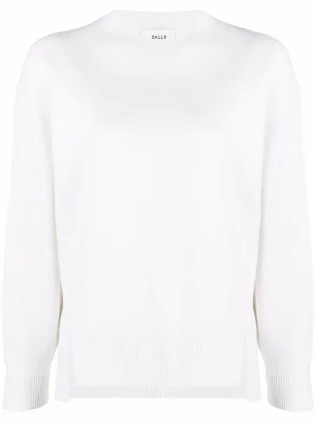 Pulover Bally cu crăpătură alb