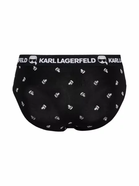 Chiloți multipac Karl Lagerfeld cu imagine negru