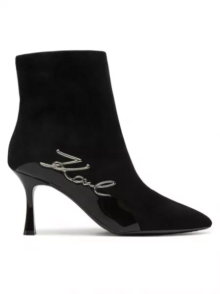 Škornji KARL LAGERFELD črna