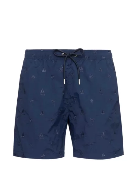 Slip de baie Boss cu broderie albastru