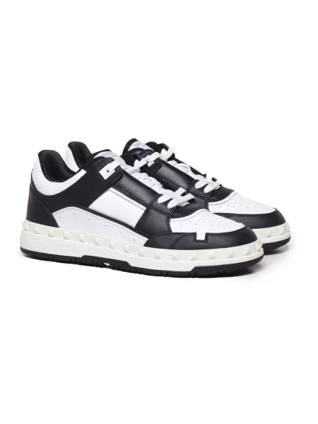 Lniane sneakersy Valentino Garavani białe