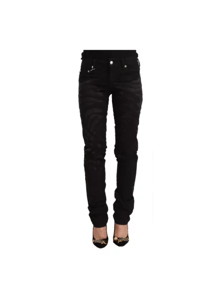Jeansy Just Cavalli biznesowe czarne