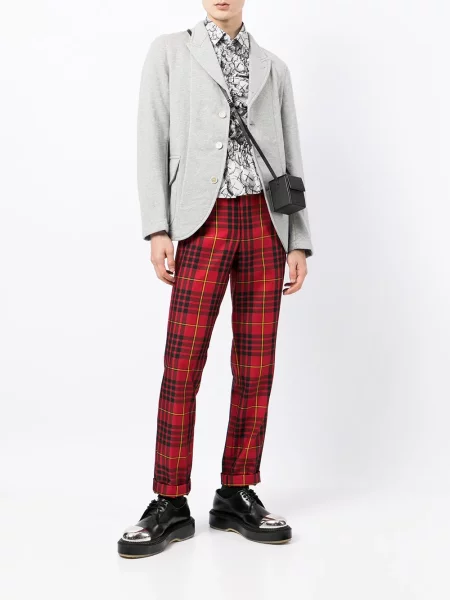 Vienakrūtis švarkas Comme Des Garçons Shirt pilka