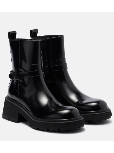 Cizme scurte Jimmy Choo din piele negru