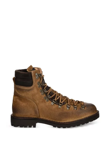 Botine Astorflex cu șireturi din dantelă maro
