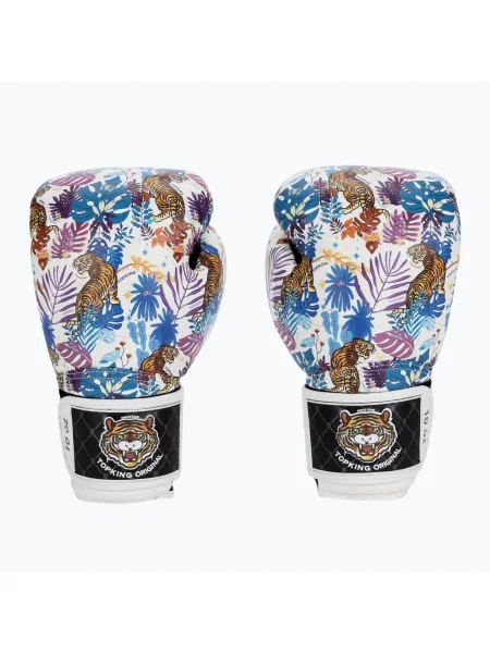 Топ King Boxing Wild Tiger черни/бели боксови ръкавици бяло