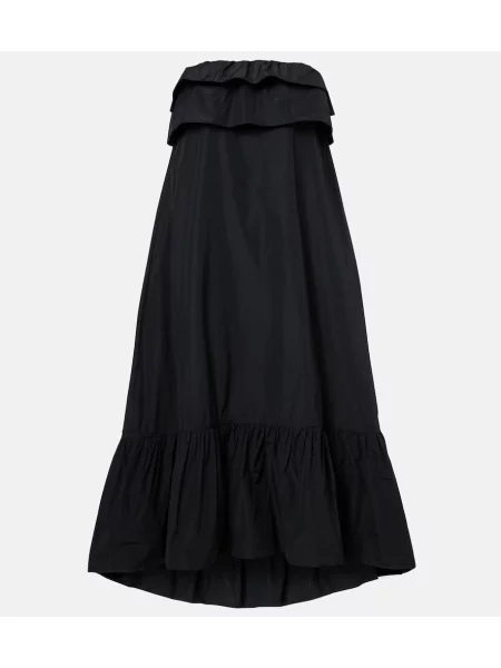 Warstwowa sukienka koktajlowa Saint Laurent garniturowa płócienna czarna