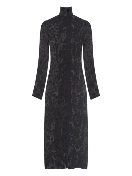 Rochie maxi Marine Serre cu model floral cu imagine de costum negru
