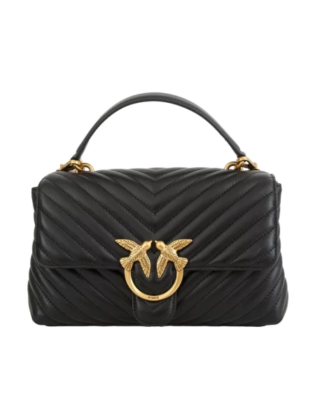 Torebka Pinko skórzana klasyczna czarna