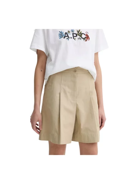 Krótkie szorty A.p.c. zielone