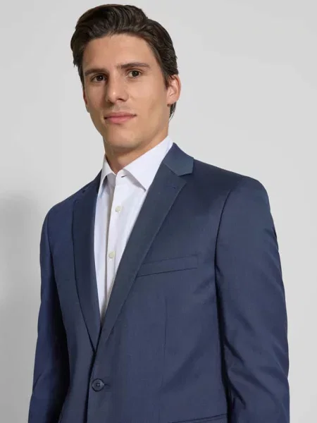 Marynarka na 2 o kroju slim fit z kieszenią z patką Mcneal granatowa