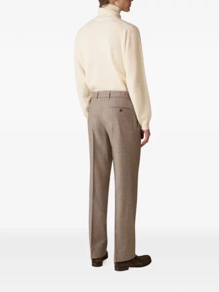 Pantaloni Lardini cu model pepito maro