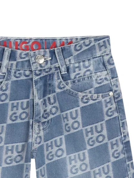 Szorty jeansowe dziecięce Hugo niebieskie