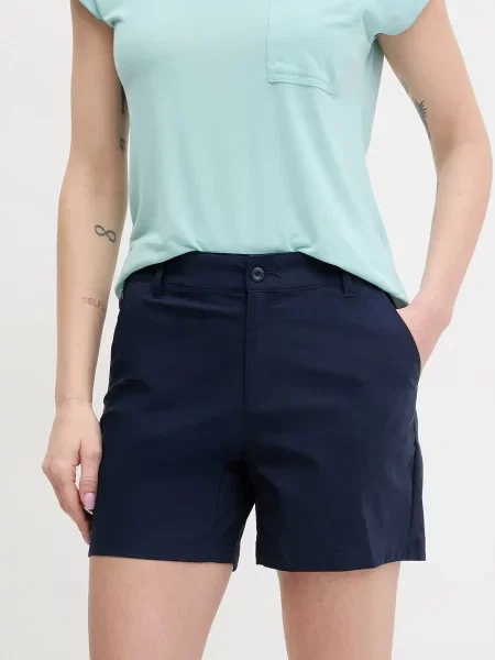 Columbia szorty outdoorowe Leslie Falls gładkie medium waist granatowy