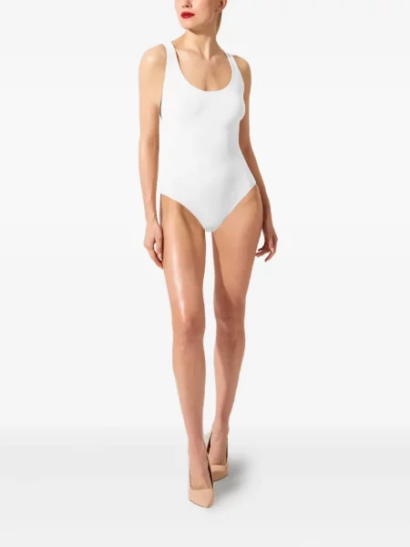 Body Wolford fără mâneci alb