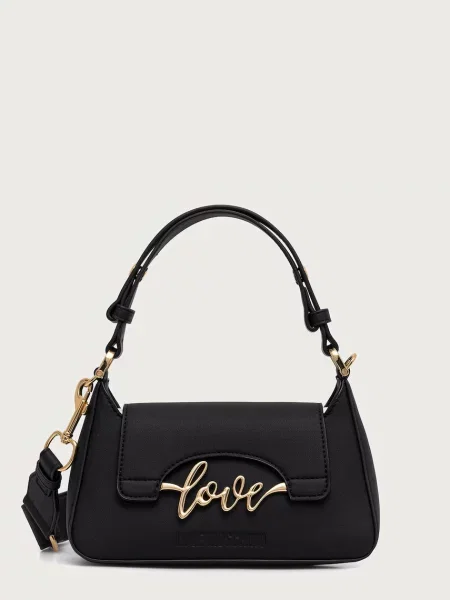 Love Moschino geantă crossbody pentru femei cu imitație de piele negru