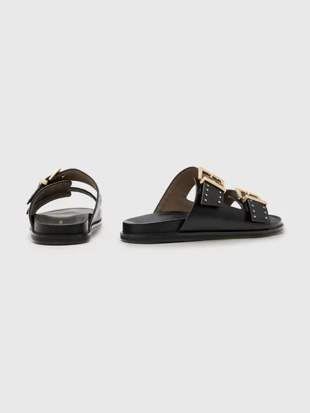 AllSaints șlapi de piele Magda Stud Sandal negru