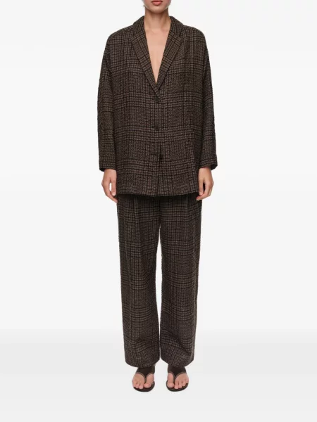 Pantaloni Bimba Y Lola în carouri maro