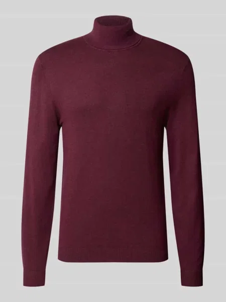 Sweter z golfem o kroju slim fit z mieszanki z prążkowanymi ściągaczami Mcneal
