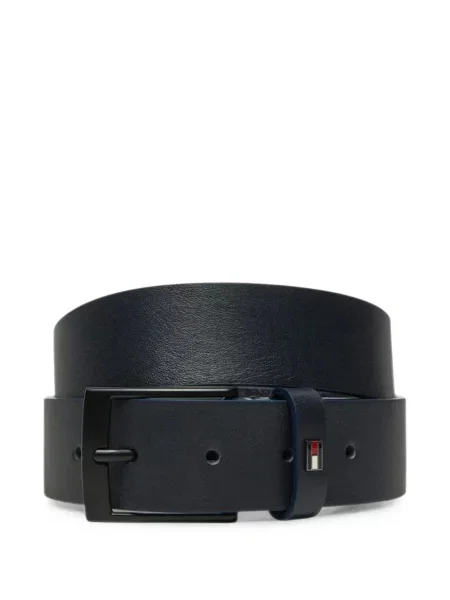 Cu centură curea Tommy Hilfiger din piele albastru