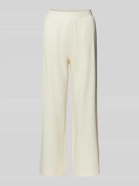 Kuloty o rozkloszowanym kroju z fakturowanym wzorem Christian Berg Woman białe