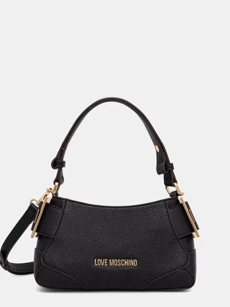 Love Moschino geantă crossbody pentru femei cu imitație de piele negru