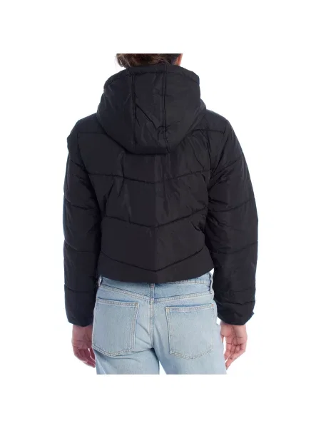 Orezané bunda Vans s kapucňou čierna
