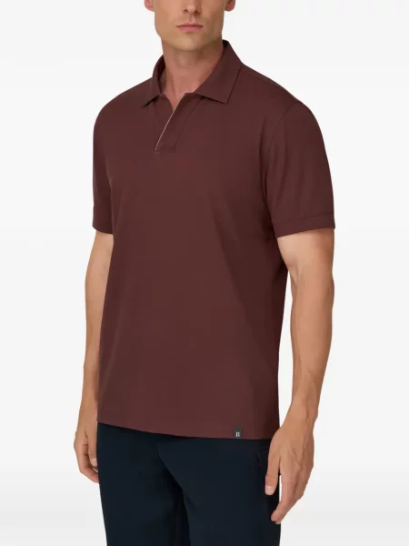 Tricou polo Boggi Milano stretch roșu