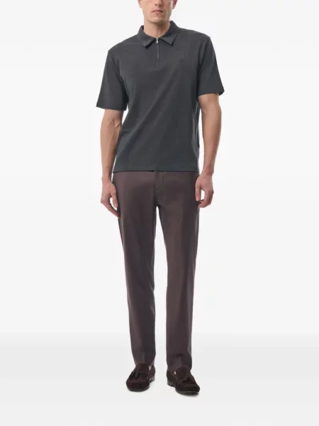 Tricou polo Megusta melange negru