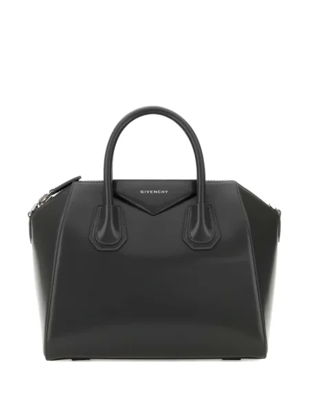Geanta de piele Givenchy Antigona din piele gri