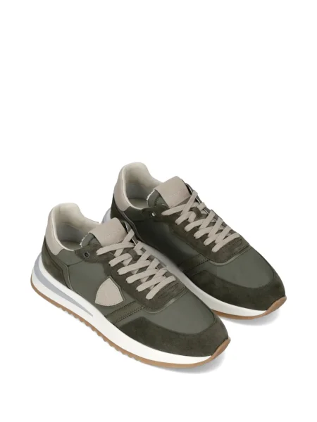 Sneakerși Philippe Model Paris cu șireturi din dantelă verde