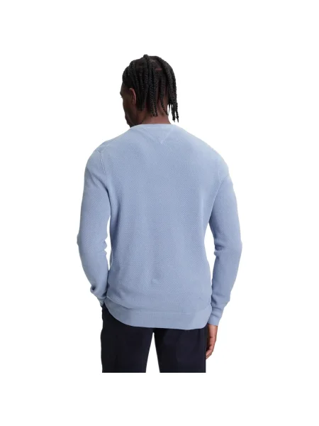Tommy Hilfiger Pulover Essential celest albastru