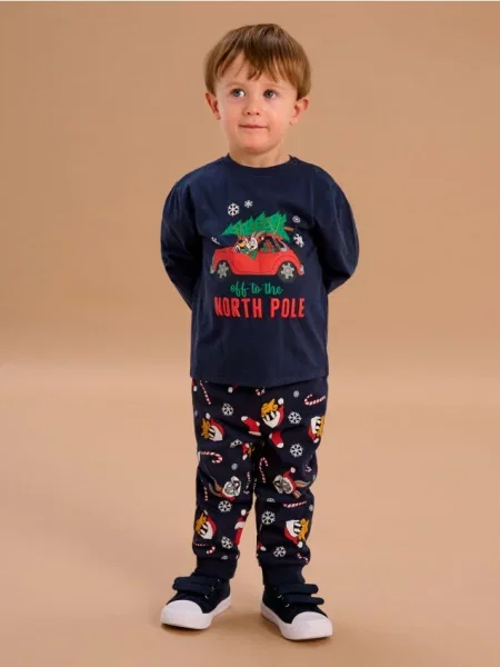 Sinsay Kalhoty joggers Looney Tunes námořnická modrá