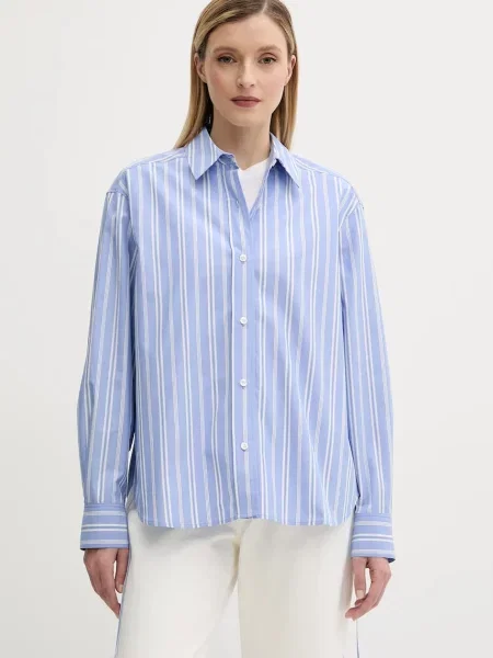 Samsoe Samsoe cămașă SACATAN cu guler clasic relaxed alb